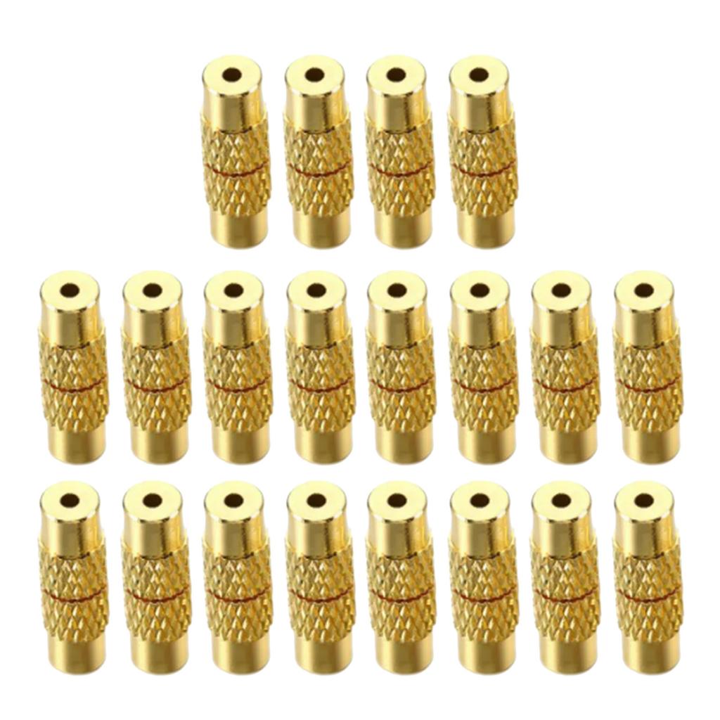 20PCS PortableJewelry Making Brass Cord End Brass Screw Clasps Jewelry End Tips for Bracelet Necklace Making Accessories