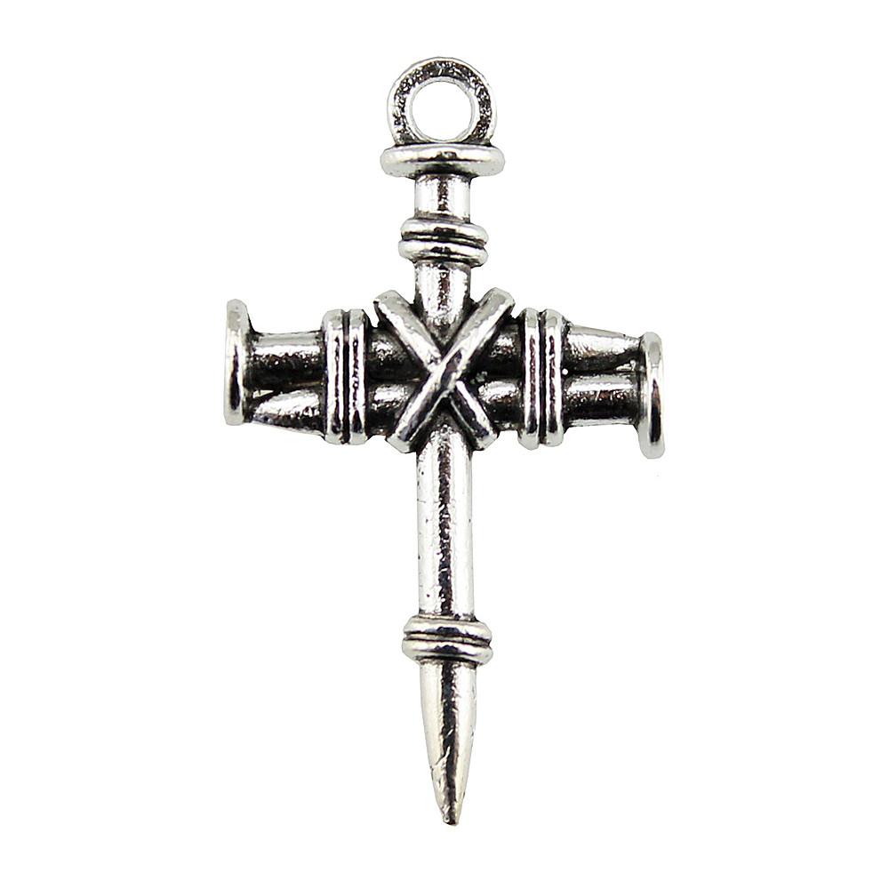 Hollow Cross Charms Multi Color Alloy Pendants For Gothic Christian Jewelry Accessories