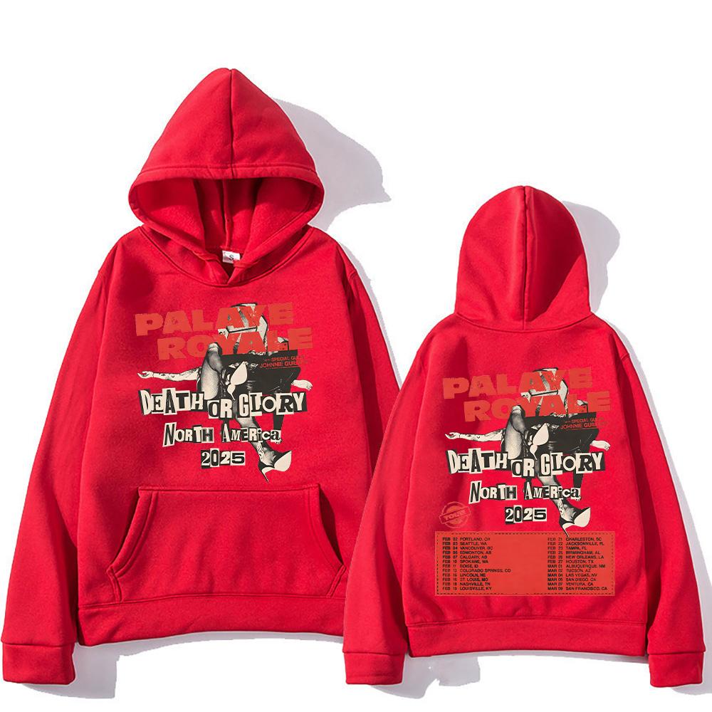 Palaye Royale Death or Glory World Tour Hoodie Vintage Pattern Letter Sweatshirt Klassischer kreativer Pullover Unisex Y2K Streetwear