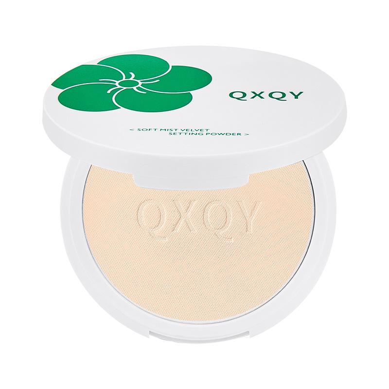 QXQY Soft Focus Setting Powder Compact - Lightweight, Moisturizing, Silky Smooth, Easy Application, 18g.