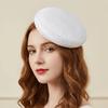Einfarbige Fascinator-Basis Breiter Rand Netzhut Süßes Braut-Kopfschmuck Bühnenauftritt