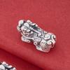 S999 Sterling Silver Pixiu Beads: Wealth Flowing DIY Beaded Bracelet & Necklace Accessories