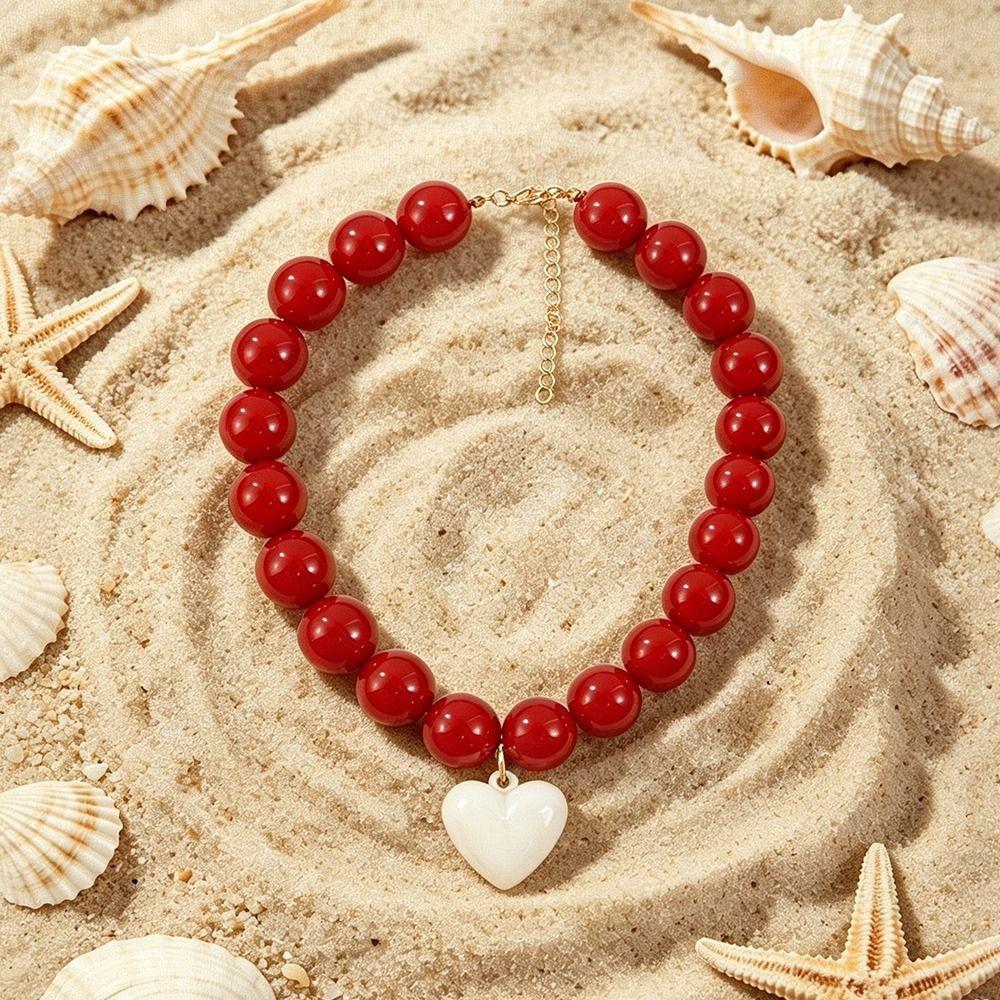 Colorful Beads Beaded Necklace Bohemian Style Pendant Jewelry Party Accessory