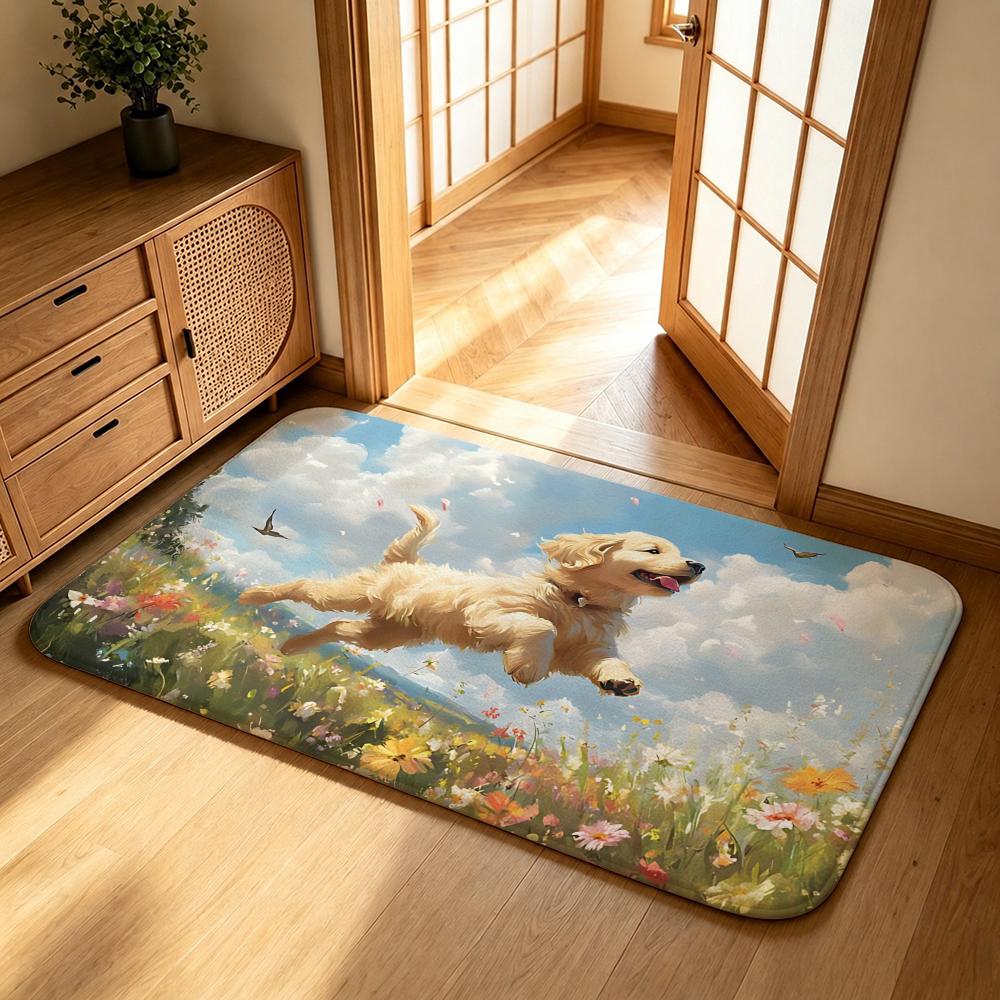 Art-dogS Floor Mat Shower Foot Mat, Bedside Carpet, Entrance Absorbent Doormat, Soft Non-Slip