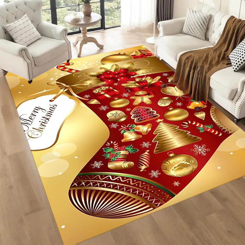 Christmas 266 Carpet Perfect for Entryway Study Room Dormitory Bedrooms Anti-slip Rug Office Home Decor Gift for Festivals