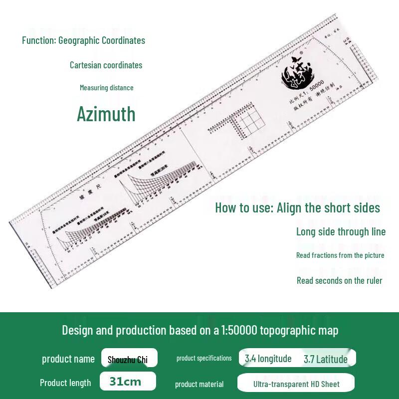 Eagle Armor Multi-function Map & Coordinate Ruler