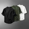 Men's Summer Three-Quarter Sleeve Linen Shirt - Loose Fit, Chinese Style, Cotton Blend Casual Top