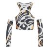 Womens/Ladies Stella McCartney Zebra Print Crop Top