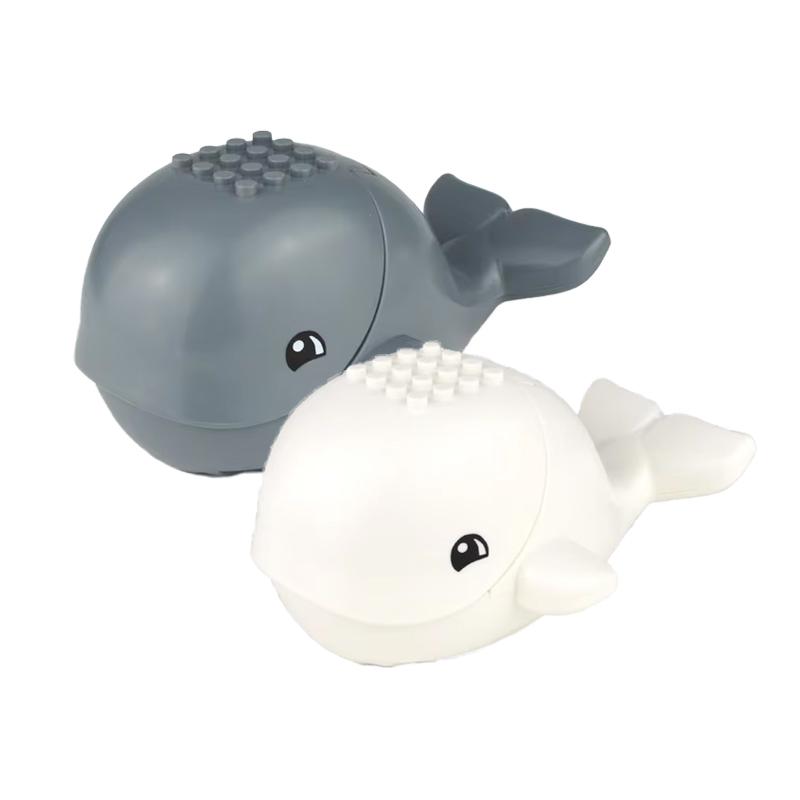 MOC Farm Zoo Animal Building Blocks Crocodile Shark Dolphin Chimpanzee Cow Leopard Educational Game Accessories Bricks Kids Toys