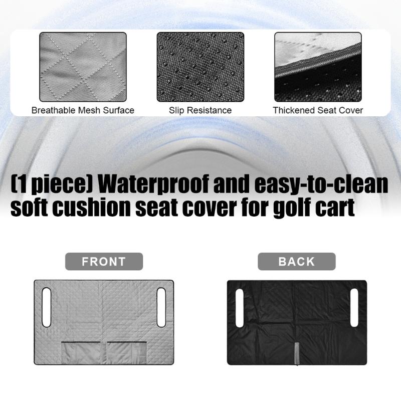 Thickened Golf Cart Seat Pad Cushion Protector Antislip Base Enhanced Frictions For EZGO Club Car Mountainous Courses