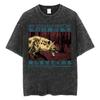Vintage Washed My Ordeals Keep Me Entertained Japanese Hyena Funny T Shirt Men Women Harajuku Gothic Humor Short Sleeve T-shirts
