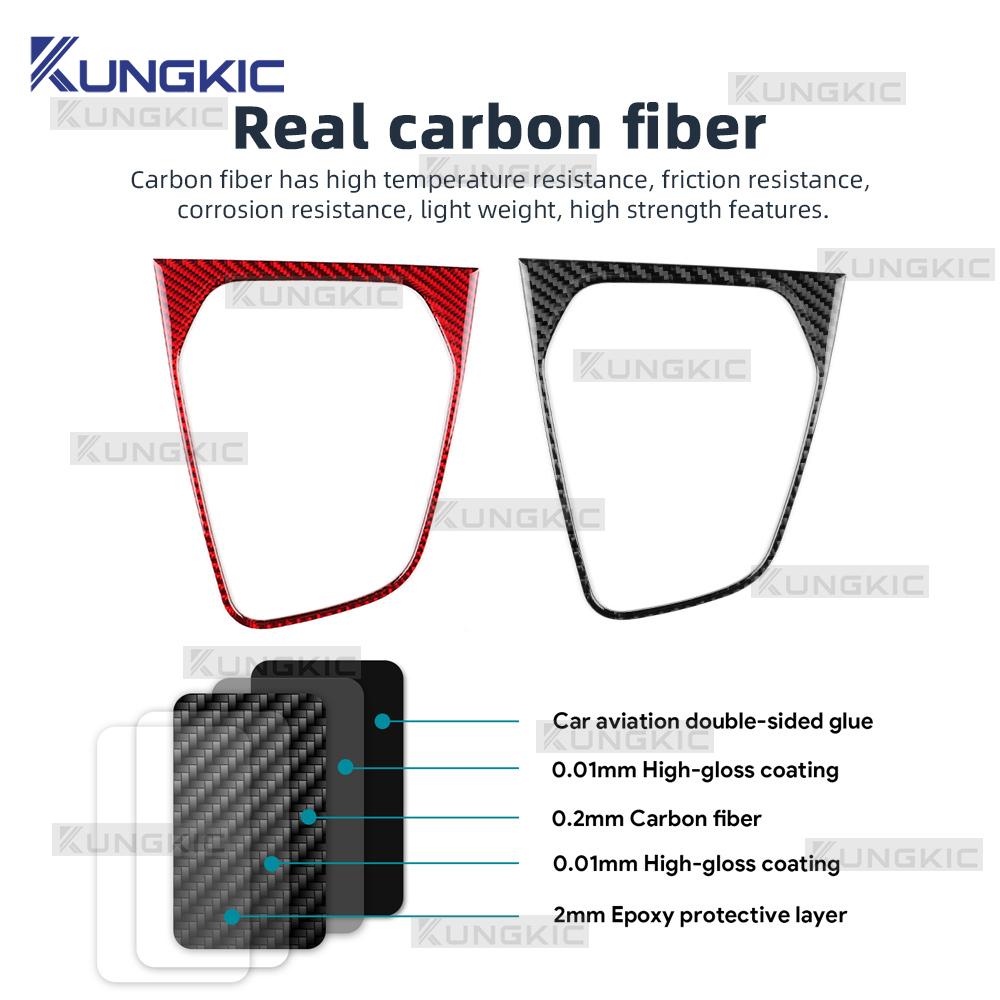 Real Soft Carbon Fiber Sticker For Renault Clio 5 MK5 2020 2021 2022 2023 2024 2025 LHD RHD Car Gear Shift Frame Interior Trim