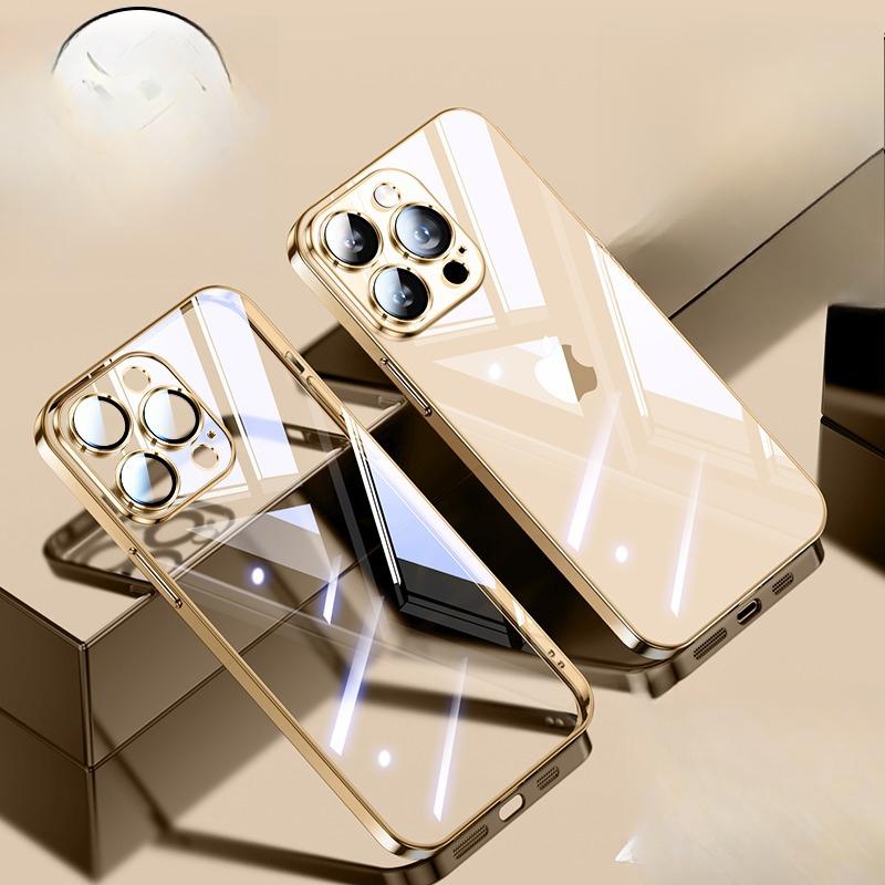 Applicable To Apple 16 Mobile Phone Case 15 Transparent Ultra-thin IPhone 14 Pro Protective Case 13P Lens Film Dustproof