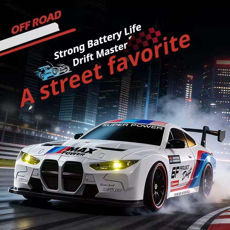 4WD RC Drift Car With LED Light 2.4G Radio 20KM/h High Speed Remote Control Racing Cars Vehicle Model Toy Gift for Boy Girl Kid