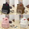 Bow Cute Cartoon Backpack For Teens With Nylon Material For Daily Use