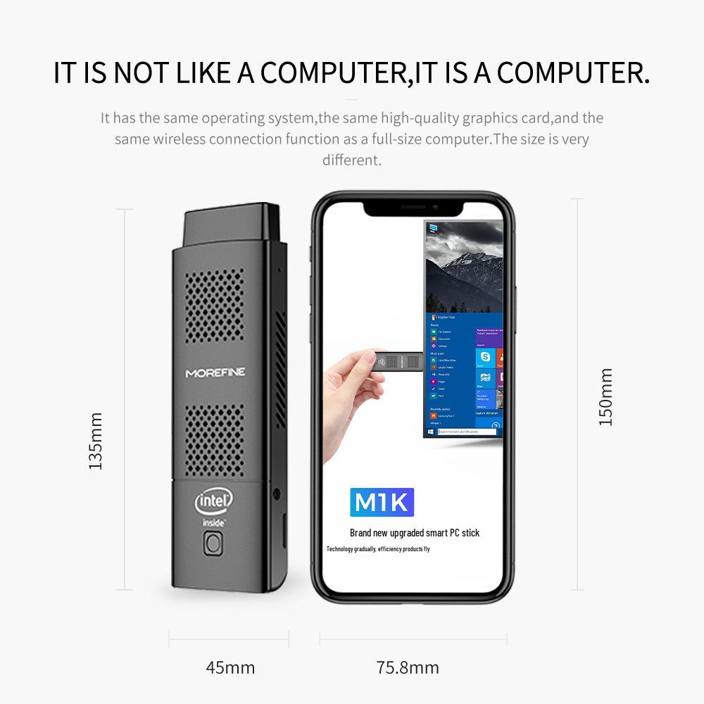 J4125 Quad-Core Mini PC Stick M1K: Kompakter Win11 HDMI 2.0 Taschenformat-Host