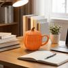 320ml Coffee Cup Orange Ceramic Tea Cup Breakfast Cup Halloween Pumpkin Mug  Kitchen