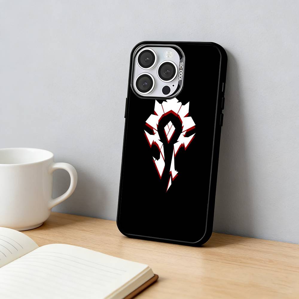 

W-World Of W-Warcraft Phone Case For iPhone 17,16,15,14,13,12,11 Plus,Pro Max,XS,Colored Silver Plated Inside Cover iPhone16e