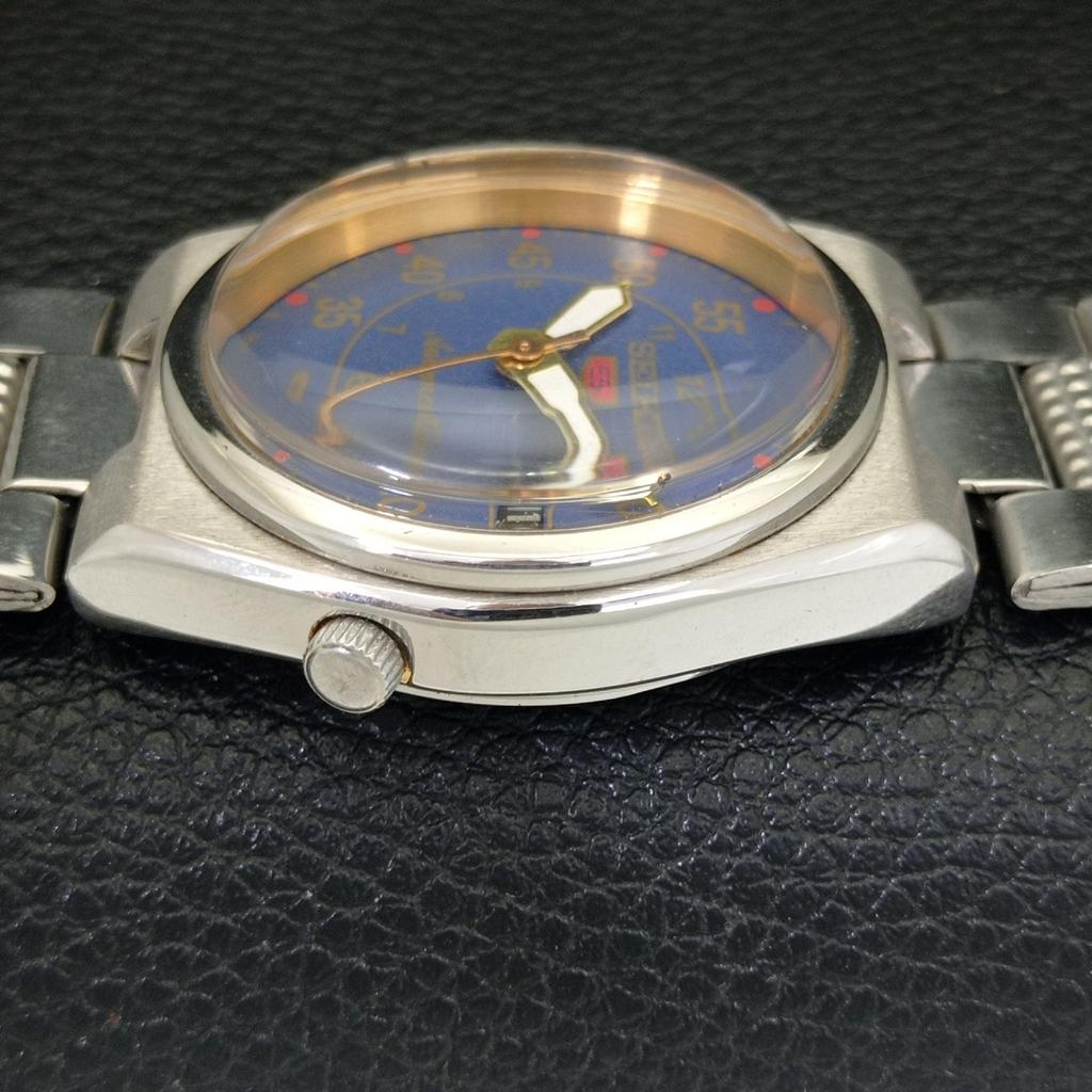GENUINE VINTAGE SEIKO 5 AUTOMATIC 7S26A JAPAN MENS BLUE DIAL WATCH A702465-5 R124-a702465