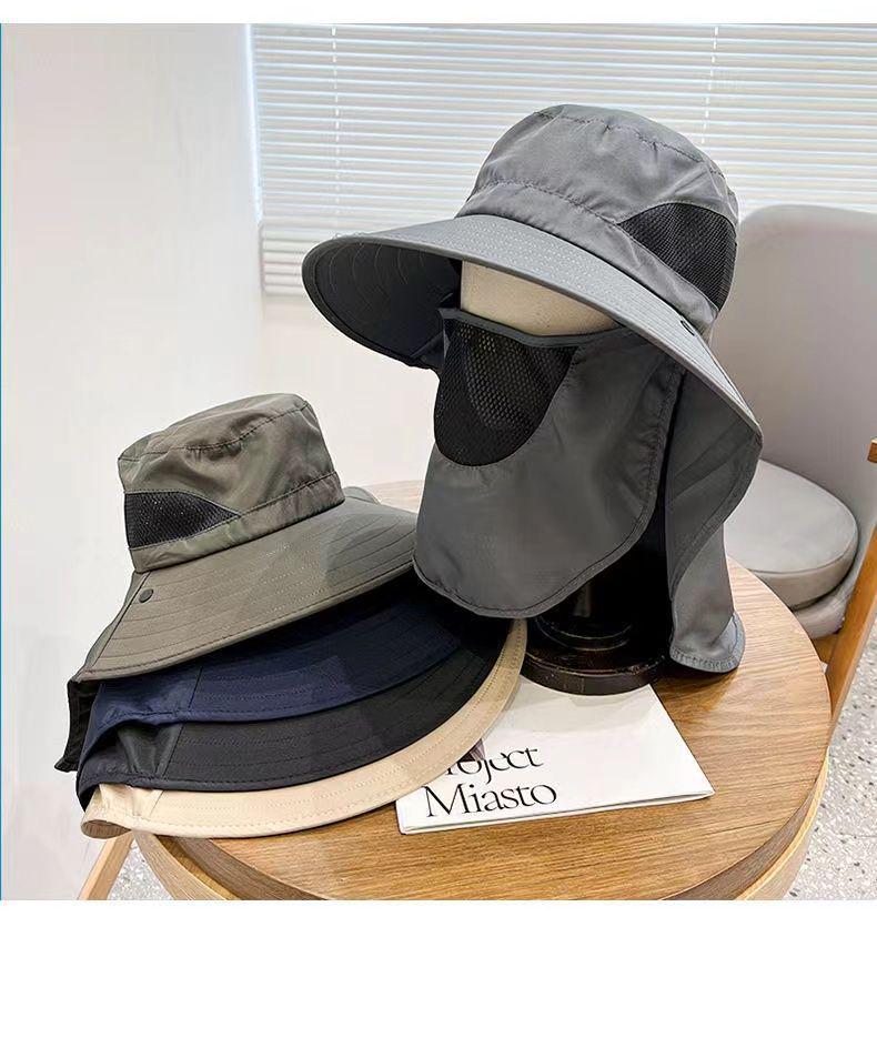 Men's Sun Protection Fishing Hat with Face Cover - UV Shield for Summer & Mountaineering