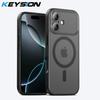 KEYSION Matte Case for MagSafe for iPhone 17 Silicone+PC Translucent Wireless Charging Shockproof Phone Back Cover for iPhone 17