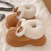Women's Large Size Bow Tie Soft Elastic Winter Warm Cold Padded Snow Boots Non-slip Wear-resistant Outdoor Leisure Sports Cotton Boots