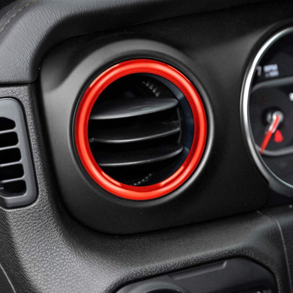 Decorative Air Vent Ring for 18-23 Jeep Wrangler JL JLU Center Console