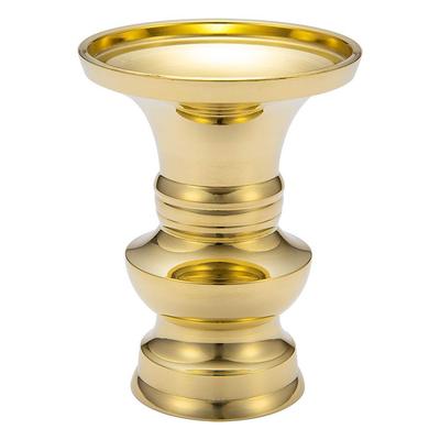 Buddhist Altar Shop Takita Shoten Buddhist Altar Accessories Flower Vase Polished 3 Sun Height X Diameter Flower Vase for Buddhist Altar Made of Brass