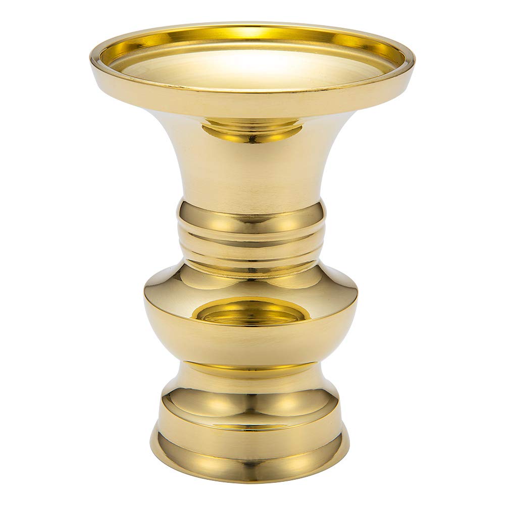 Buddhist altar shop Takita Shoten Buddhist altar accessories Flower vase Polished 3 sun Height x diameter Flower vase for Buddhist altar Made of brass