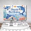 Marine Life Exploration Ocean Theme Series Birthday Party Decoration Background Cloth Gift Underwater Banner Photography Studio