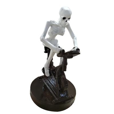 Skeleton Riding On Bikes Sculpture Halloween Decor Spooky Skeleton Bicycles Halloween Figurine Skeleton Riding A Bikes Statues