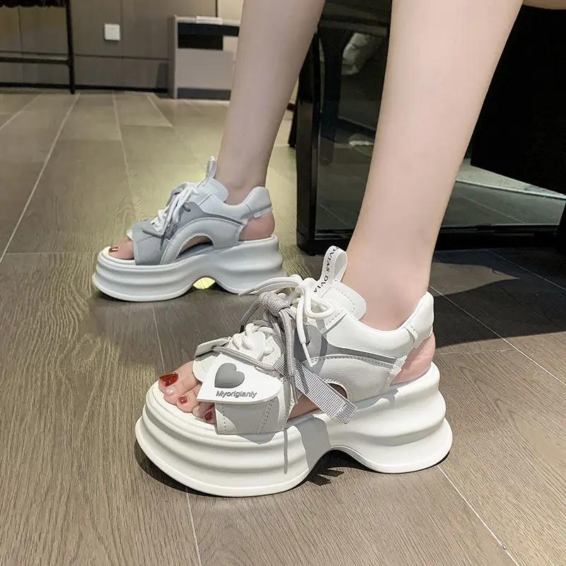 Sports Height 2025 Luxury Summer Ladies Shoes Comfortable Daily Korea Sales Shoe on Offer Asian Size The Best Women's Sandals