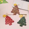 In Stock Creative Christmas Tree Pendant - Cute Leather Star Bag Charm & Snowflake Keychain Accessory