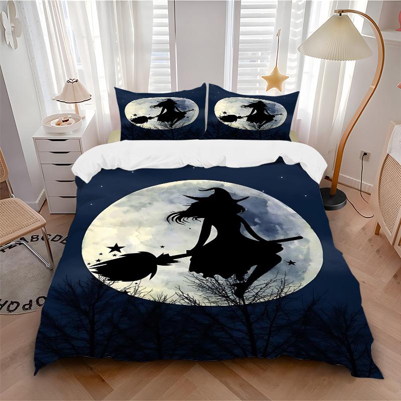 

3pcs Moon Witch Bedding Set, Includes 1 Comforter + 2 Pillowcases, Without Pillow Inserts, Soft Comfortable, Lightweight Breathable040 135x200cm