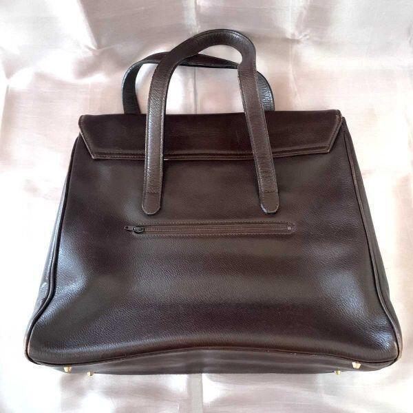 Made in France DANIEL HOPENAND PARIS Luxury Leather Handbag Brown(USED)