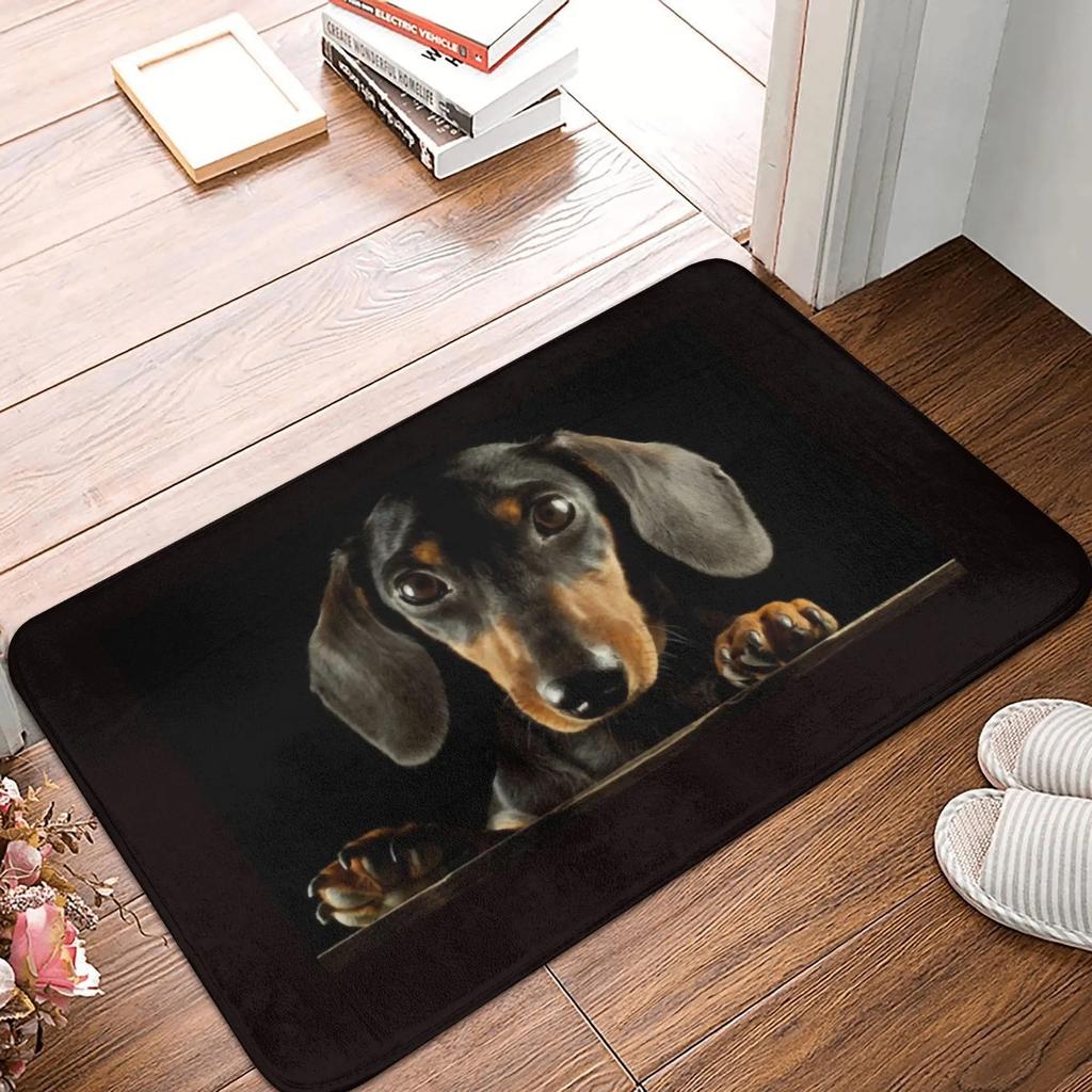 Modern and Fun Dachshund Patterns DoorMat, Non-slip Carpet, Suitable for Living Room, Bedroom, Bathroom, Holiday Home Decoration