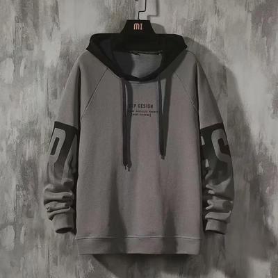 Men's Trendy Hooded Sweatshirt - Spring/Autumn 2022, Loose Fit, Printed Long Sleeve Pullover