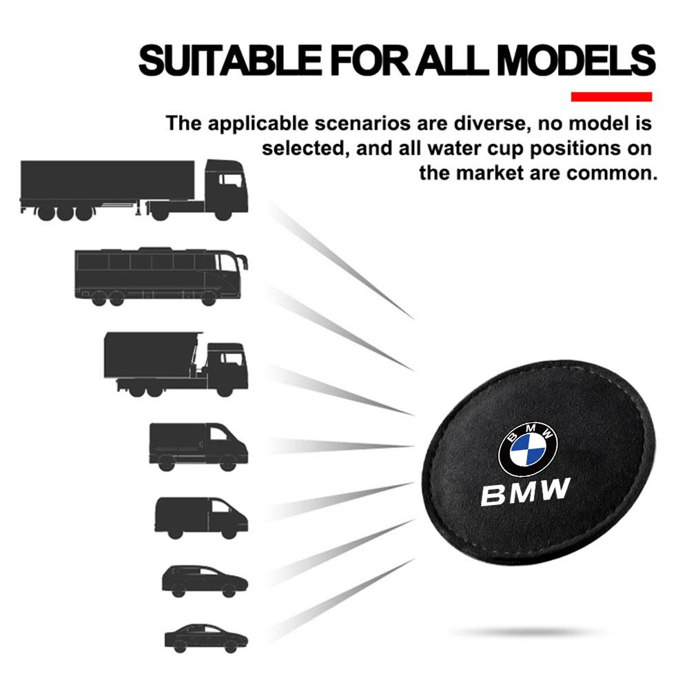2 Peças/conjunto Porta-copos para Carro camurça Tapetes Antiderrapantes Acessórios Automotivos Para BMW M M1 M2 M3 M4 M5 M6 X5 E39 E46 E60 E90 F20 E60 F30 E36