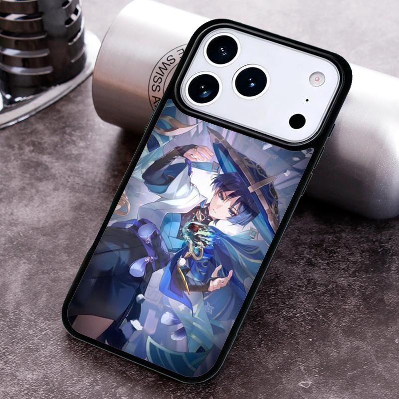 Genshin Impact Scaramouche Phone Case for iPhone 17 16 15 Pro Max Air 14 13 12 11 Plus Shockproof Cover