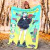 Cyberpunk Flannel Blanket Soft Warm All-Season Throw, Design for Camping, Car Travel, Hiking Sofa, Bed, Office Perfect Gift for Parties
