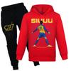 Cr7 Print Kinder Trui en Broek Set Met Zachte Katoenen Stof Voor Middelbare Scholieren