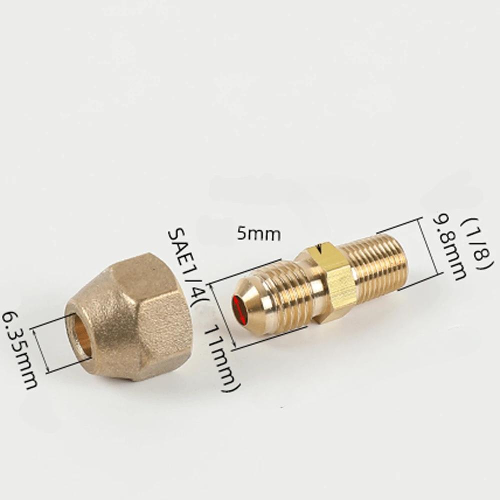 

1/8 1/4 3/8 1/2 3/4 BSPP Male To 6.35-19.05mm Flare Tube 45 Degree SAE-Standard Brass Pipe Fitting Connector For Air Conidi BSP To SAE UNF