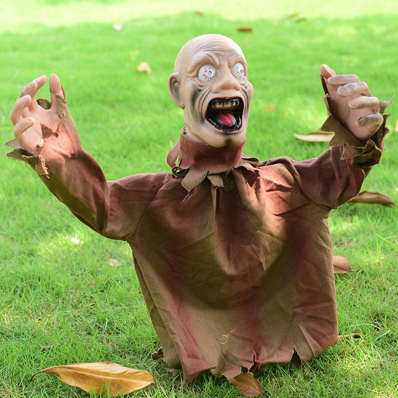 Fantasma que Agita Estaca de Suelo para Halloween Decoración Espeluznante - Accesorio de Miedo para Casa Embrujada o Broma de Sala de Escape.