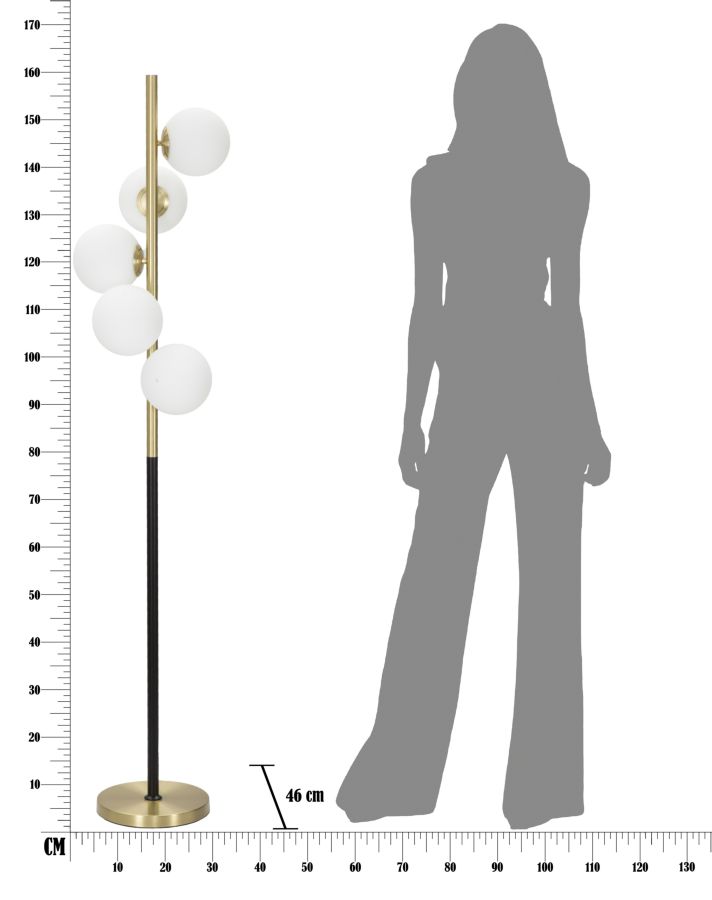 Floor Lamp Glamy Dark Cm Ø 30X160