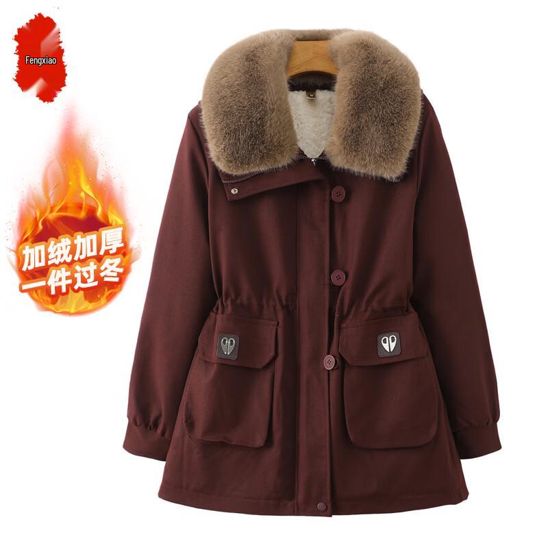 Women s Thickened Parka Style Winter Cotton Coat 3XL