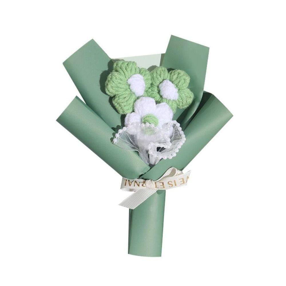 Wedding Companion Gift Fake Flowers Birthday Gift Handmade Flowers Beautiful Knitted Flower