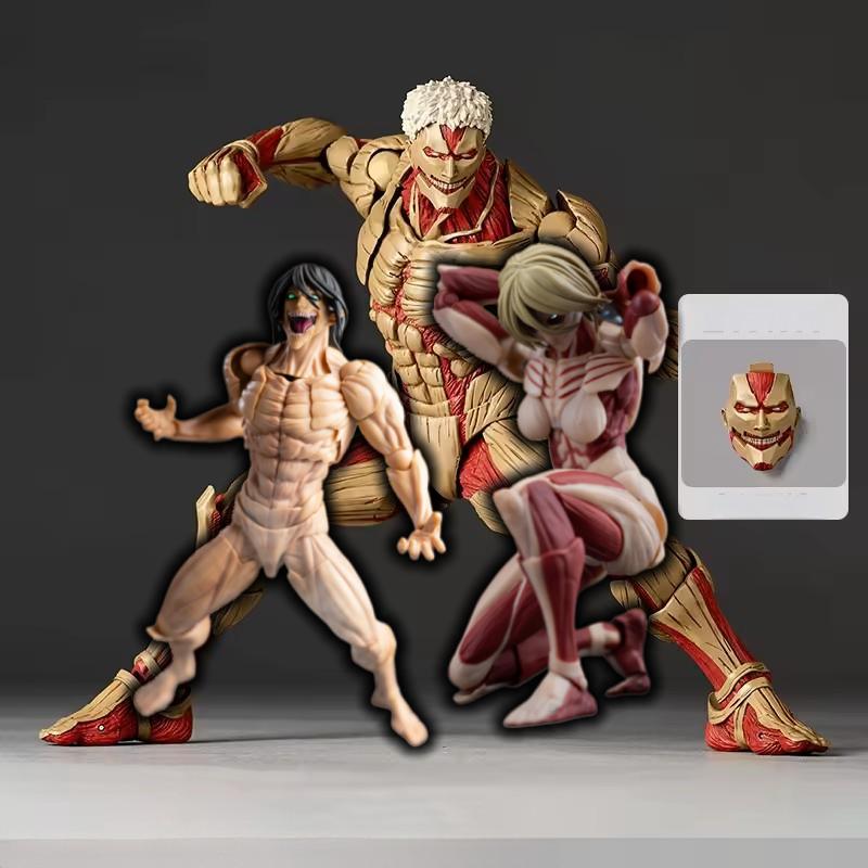 Hot Kaiyodo Attack on Titan Armored Titan Revoltech Yamaguchi Anime Action Figures Figurine Ko Joint Movable Model Toys gifts