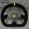 Type D 13inch 325mm Car Gaming Simulation Racing Steering Wheel Suede Leather Universal 6 Bolt 70mm Car Sports Steering Wheel