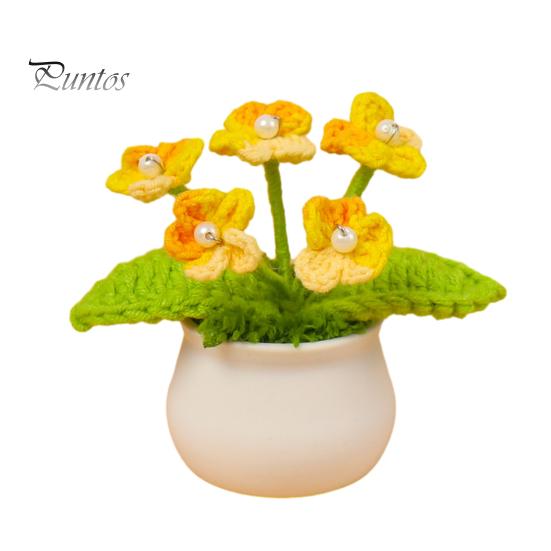 FIORE IN VASO all'uncinetto delicato fiore all'uncinetto finito fiore a maglia EUR 8,70