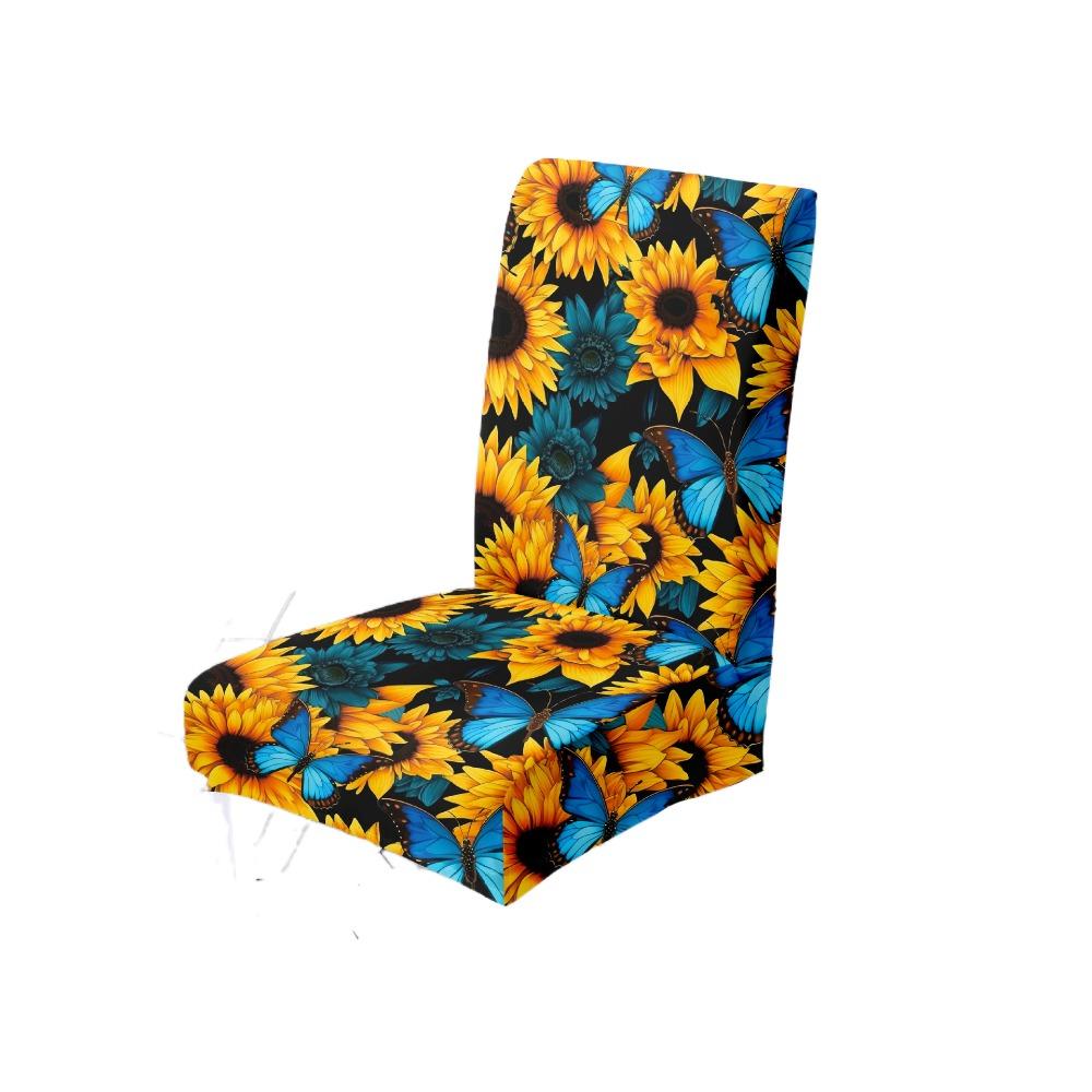 

Утолщенный чехол на сиденье Мягкая подушка для стула Домашнее украшение Подсолнух Эластичный чехол для стула Офис Style 2